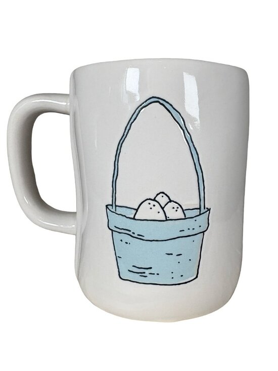 Rae Dunn PEEP PEEP Mug Easter Spring Farmhouse White Ceramic Cup - Picture 3 of 9